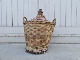 alte Korbflasche LUGINBÜHL AARBERG 1922