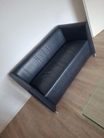 Leder Sofa dunkelblau Gebrauchsspuren guter Zustand