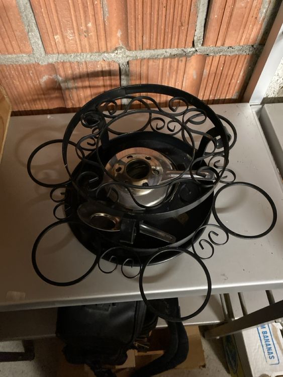 Alessi Set Fonduta SG56/260 - Casseruola Ceramica Con Fornello E Supporto