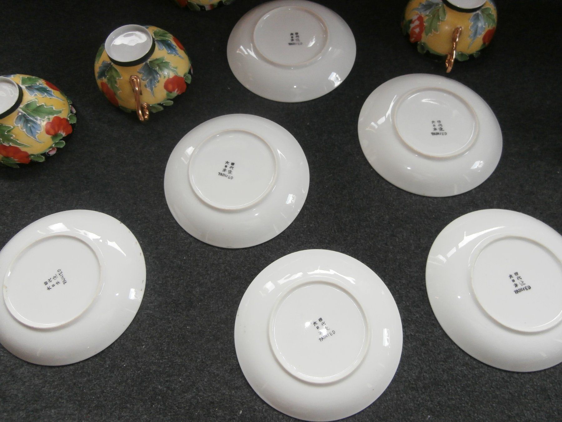 Set di piatti: älteres Tee-Services 16-teil. Japan, handbemalt – Usato da Rüschegg-Heubach venduto da Ofen111 7