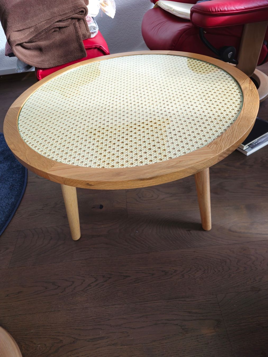 Tavoli: Salontisch Eiche Rattan/Glas – Usato da Steffisburg venduto da fischli58