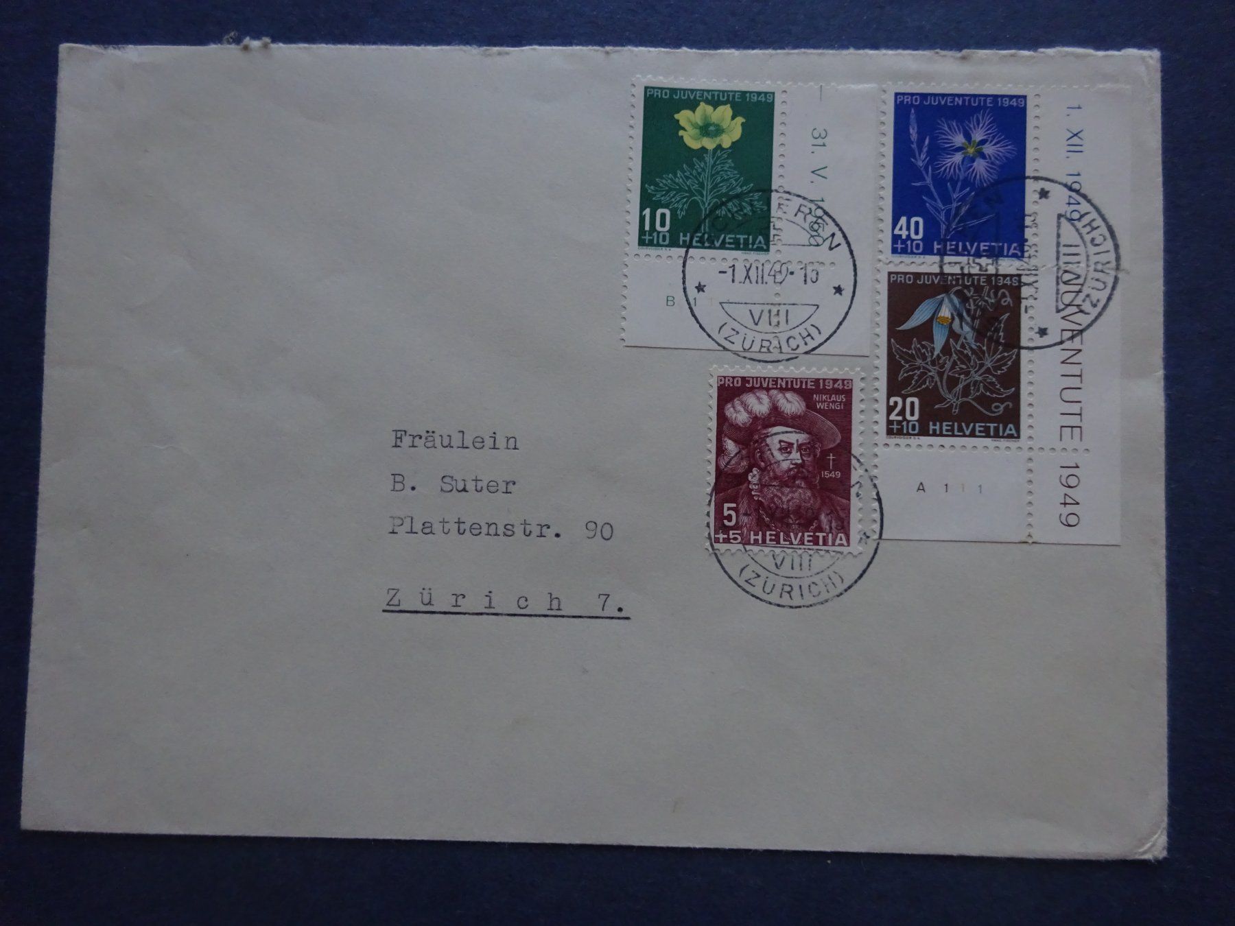 Tutti i francobolli: 1949 Pro Juventute FDC – Usato da Appenzell-Steinegg venduto da adi1975 1