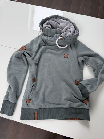 Naketano Kapuzenpullover, Graumeliert, Grösse M, Top!