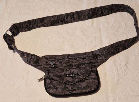 MOSHIKI Gürtel-/ Hüft- / Bauchtasche Stoff grau gemustert