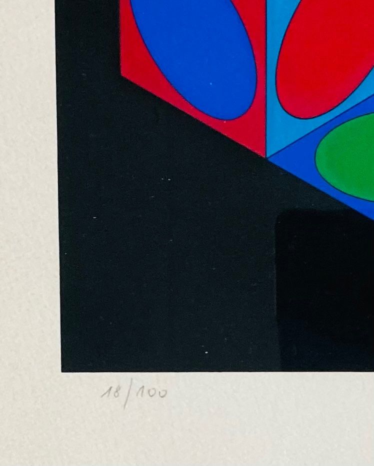 Grafica & Litografie: Victor Vasarely, mehrfarbige Lithographie – Usato da Einsiedeln venduto da Brocki59 3