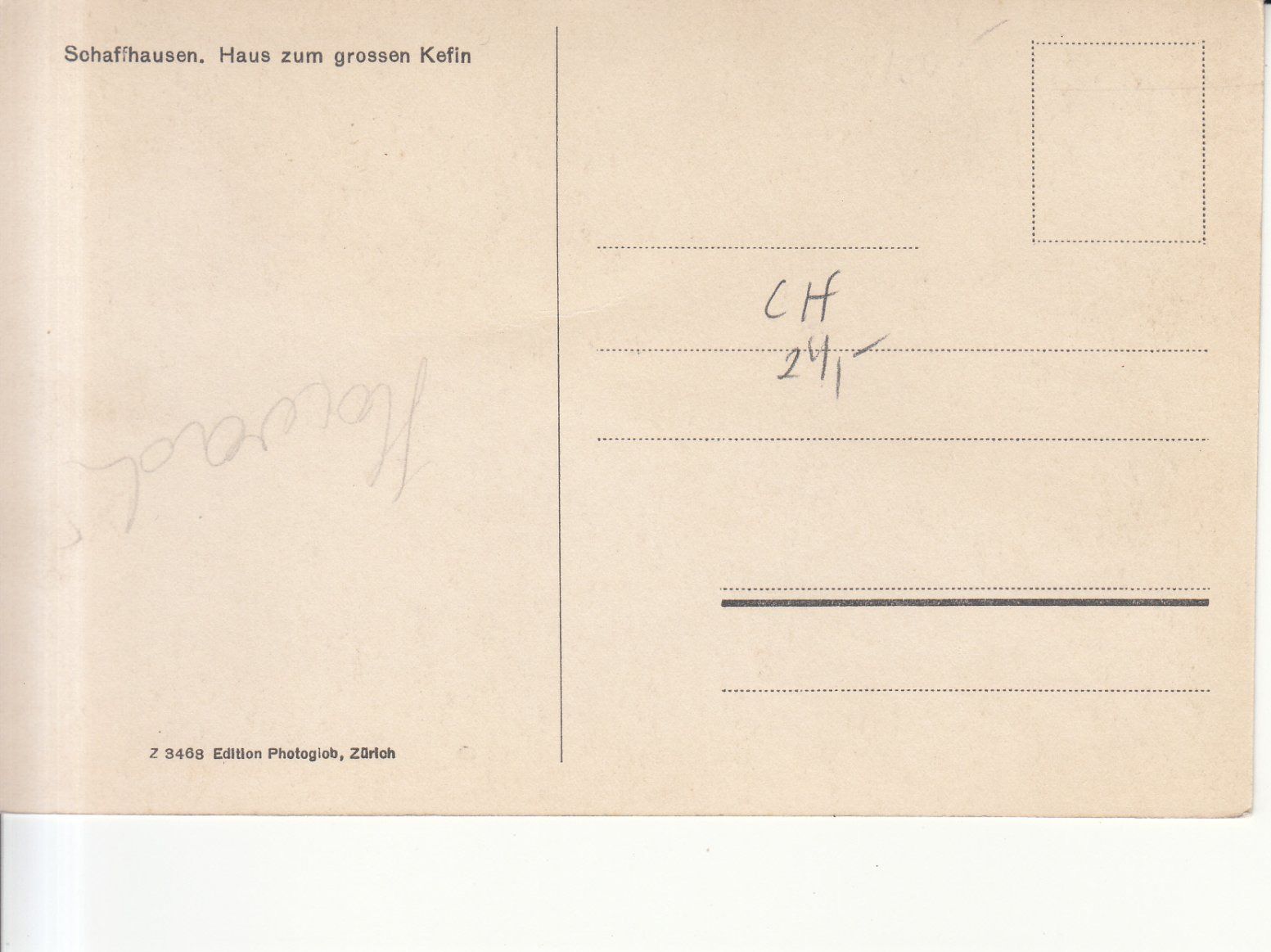 Cartoline postali: Schaffhausen Kefin ca. 1930 – Usato da Bürglen TG venduto da StampGraf 1