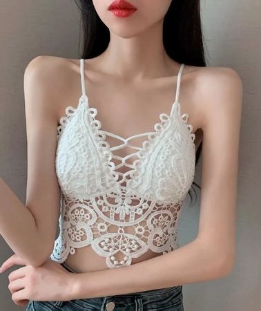 NEUES Crop Top mit Brust Pads weiss Gr. XS - 223018