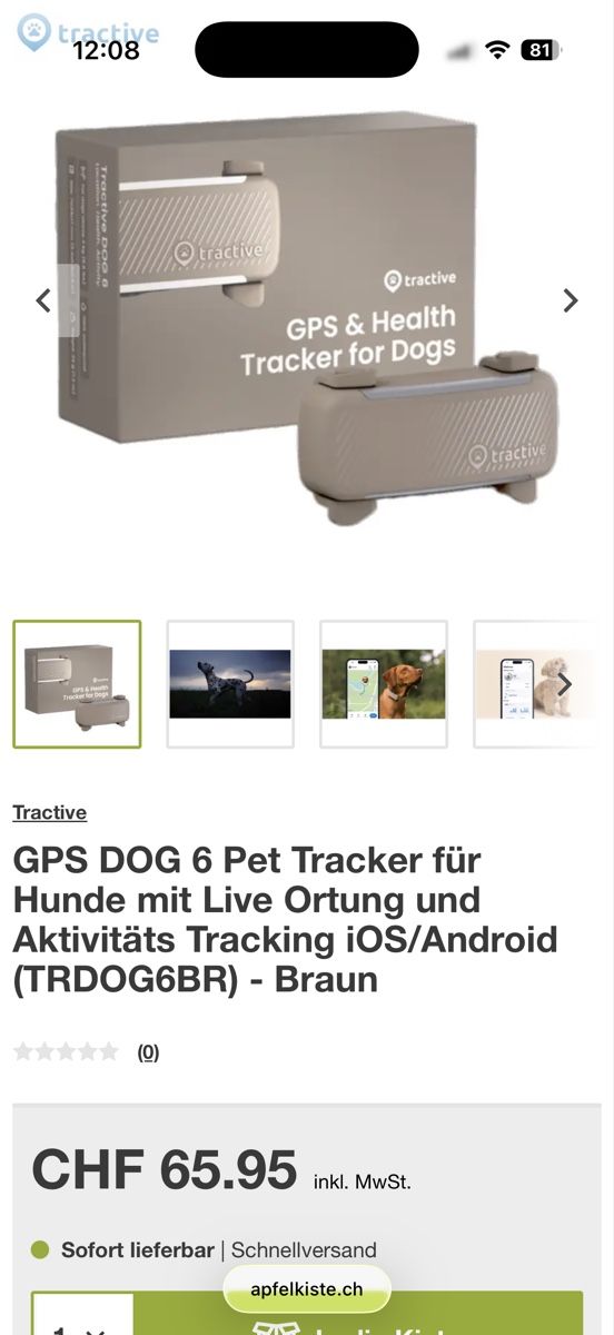 Sonstiges Tierzubehör: Hunde tractive – Gebraucht aus Tagelswangen von Gizzmo..77 6