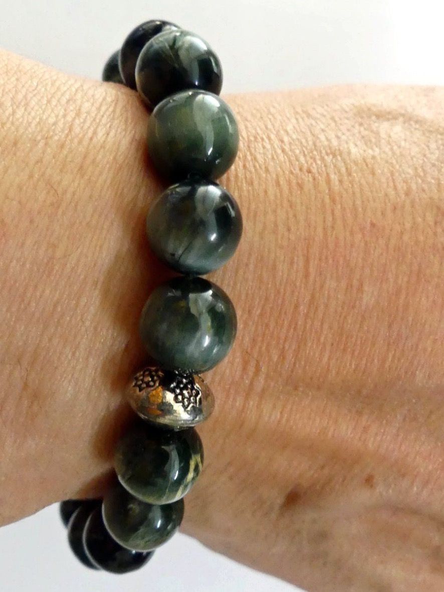 Pietre preziose: Armband mit Chrysoberyll Katzenauge – Nuovo e nell'imballaggio originale da Matten b. Interlaken venduto da kero71 1