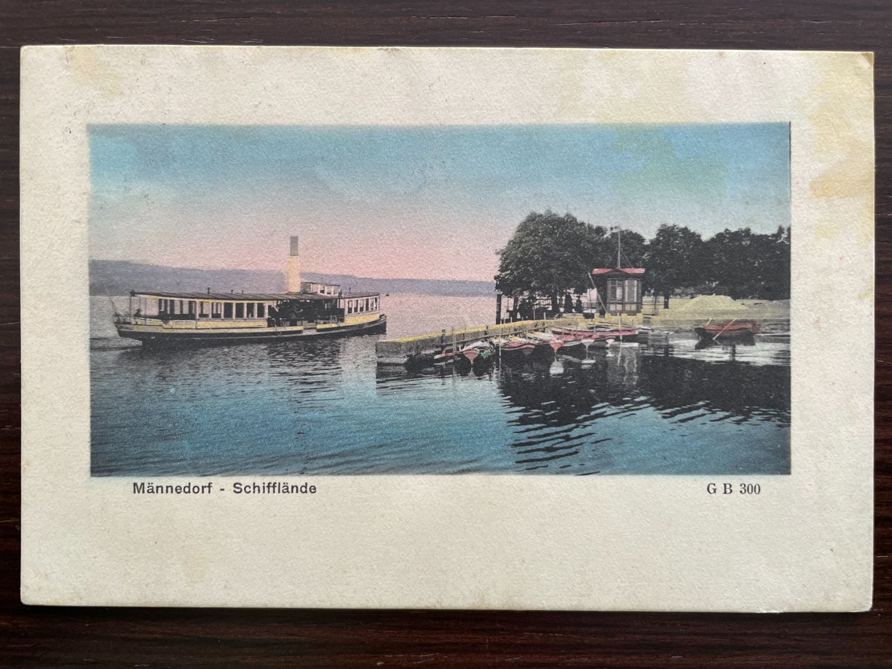 Ansichtskarten: MÄNNEDORF Schifflände, Dampfschiff / Dampfschwalbe, 1913 – Gebraucht aus Wald ZH von TLILEF