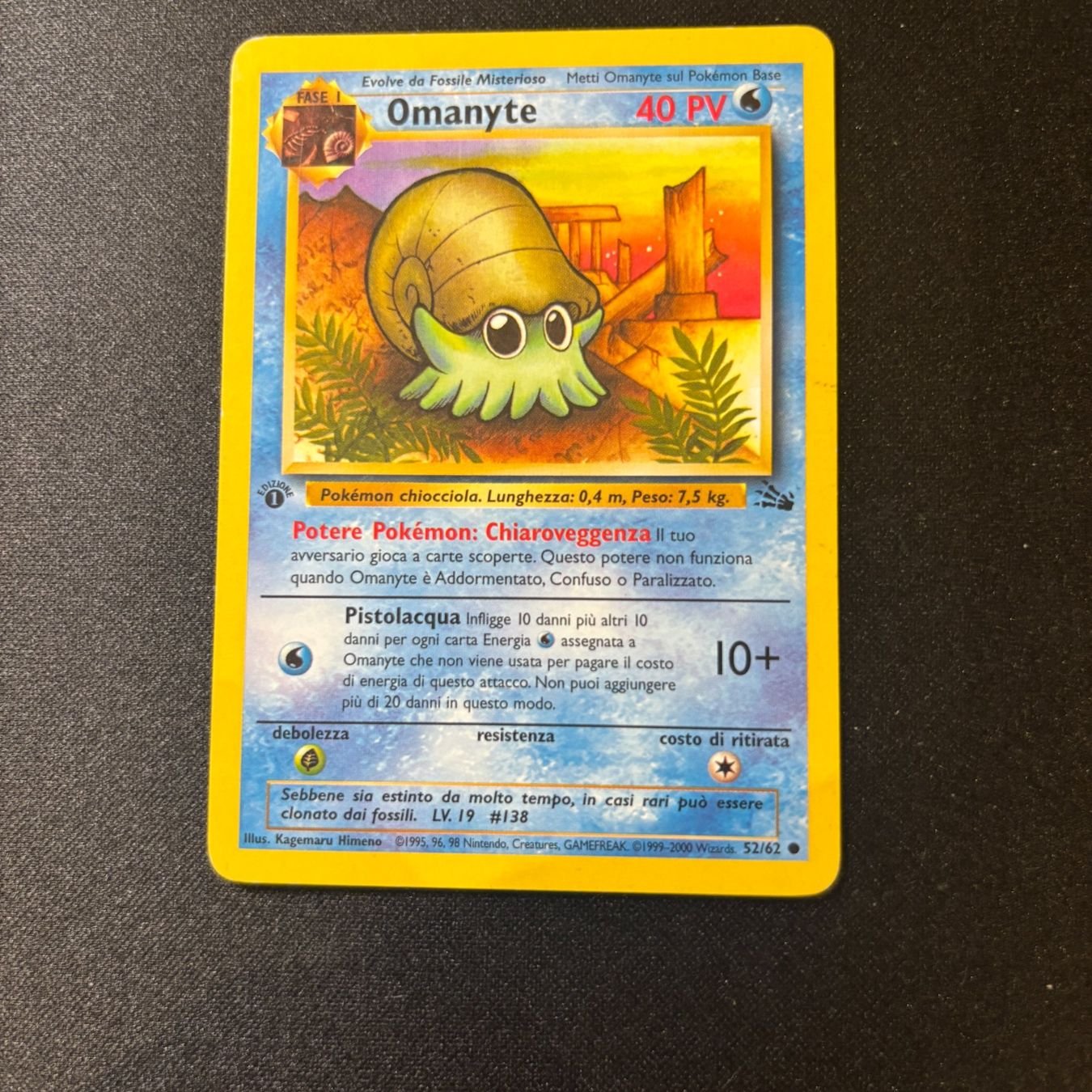 Pokémon Carte collezionabili: Pokémon - Omanyte 1st Ed. - 52/62 – Usato da Ambrì venduto da Luk_wnr7