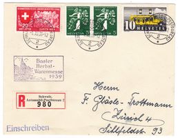 Lettre R. de Basel BPA A288 pour Zürich le 1.XI.39