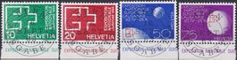 1963, Nr.402-405: Ersttags-Vollstempel BERN +Tabs: 55.-+