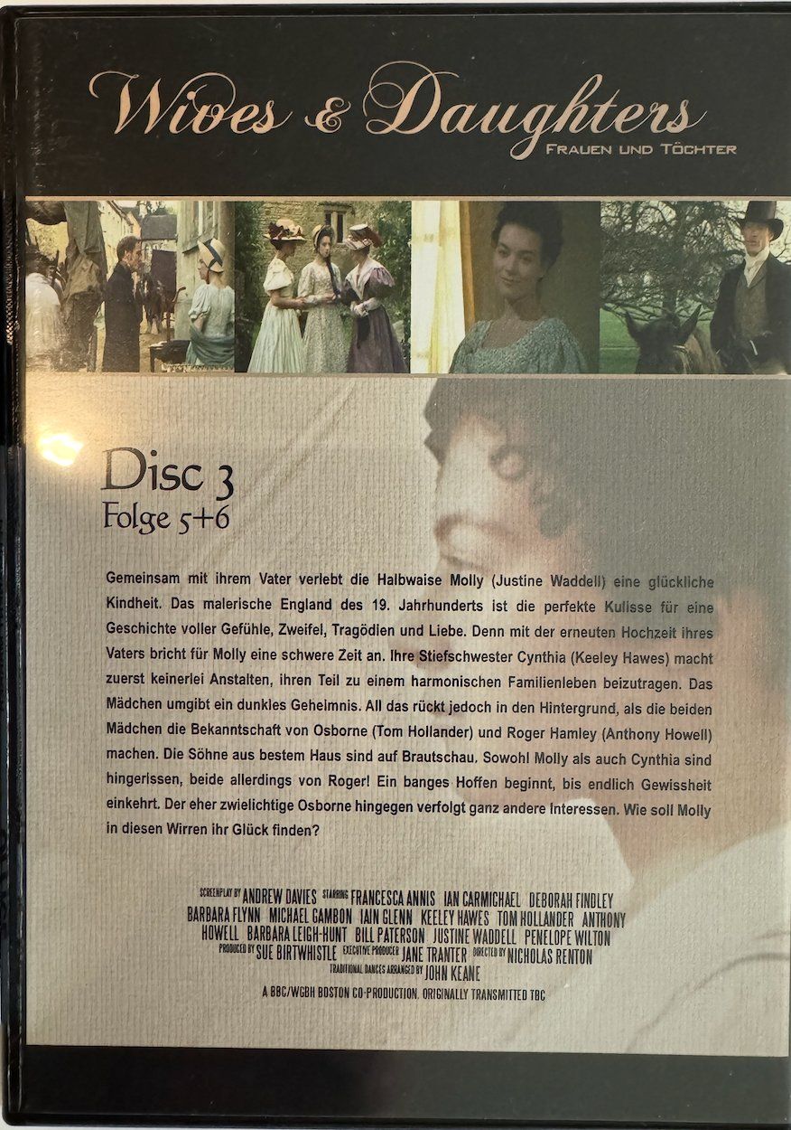 Tutti i DVDs: 3 DVDs  WIVES & DAUGHTERS von Elizabeth GASKELL'S – Usato da Wisen venduto da gigisna 9