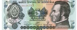 Honduras 5 Lempiras 2019 Serie CB P-98 UNZ