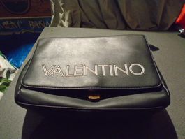 Tasche / Handtasche Valentino, schwarz, Riemen goldfarbige