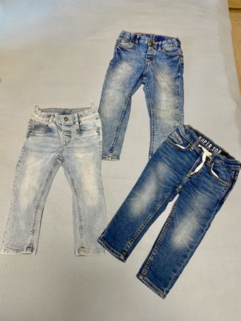 Set 3 Baby Kleinkinder Stretch Jeans Hosenpaket Gr 92