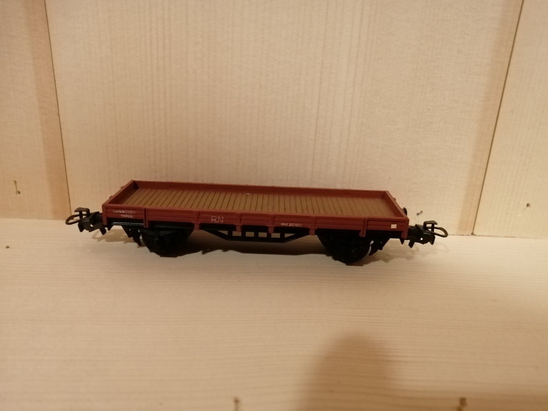 Modellini di ferrovie: Electrotren HO DC : RN wagon plat à 2 essieux – Usato da Buttes venduto da Cafe2005 1