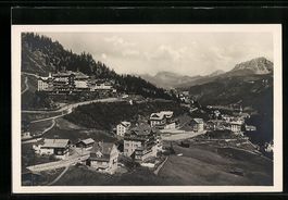 AK Arosa, der Ort aus der Vogelschau