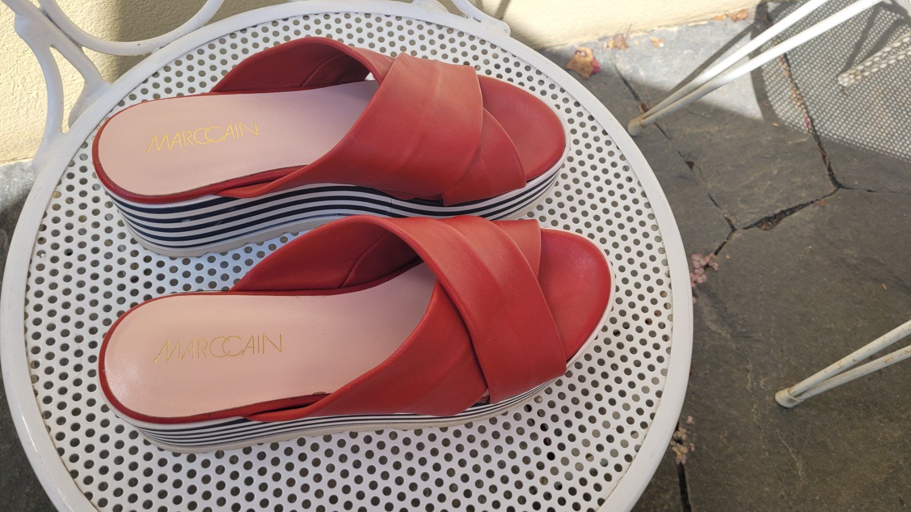 Marc Cain Scarpe da donna: Marc Cain Sandalen Rot Statement Gr.39 – Usato da Winterthur venduto da Gartenoase144 8