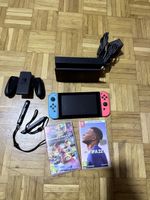 Nintendo Switch Konsole mit Spielen und Zubehöhr 