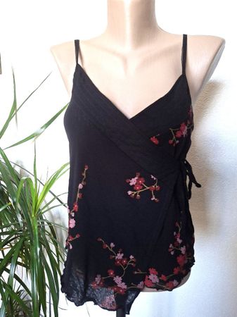Top caraco cache-cœur – floral – Taille S