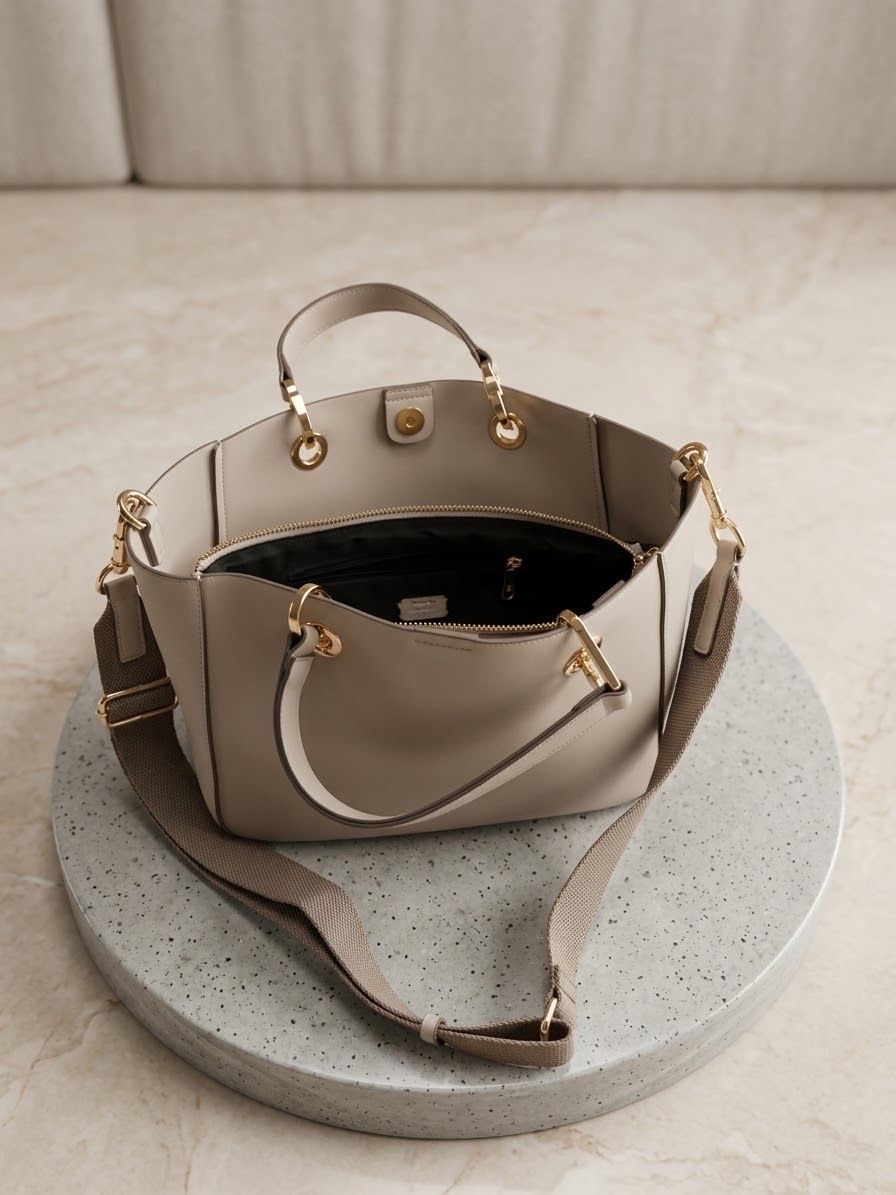 Borse da donna: Handbag beige with shoulder strap like new – Nuovo (secondo la descrizione) da Oberhasli venduto da ala_6fhc