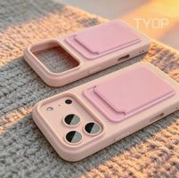 iPhone 17 & 18 Hülle mit Kartenfach – Pink