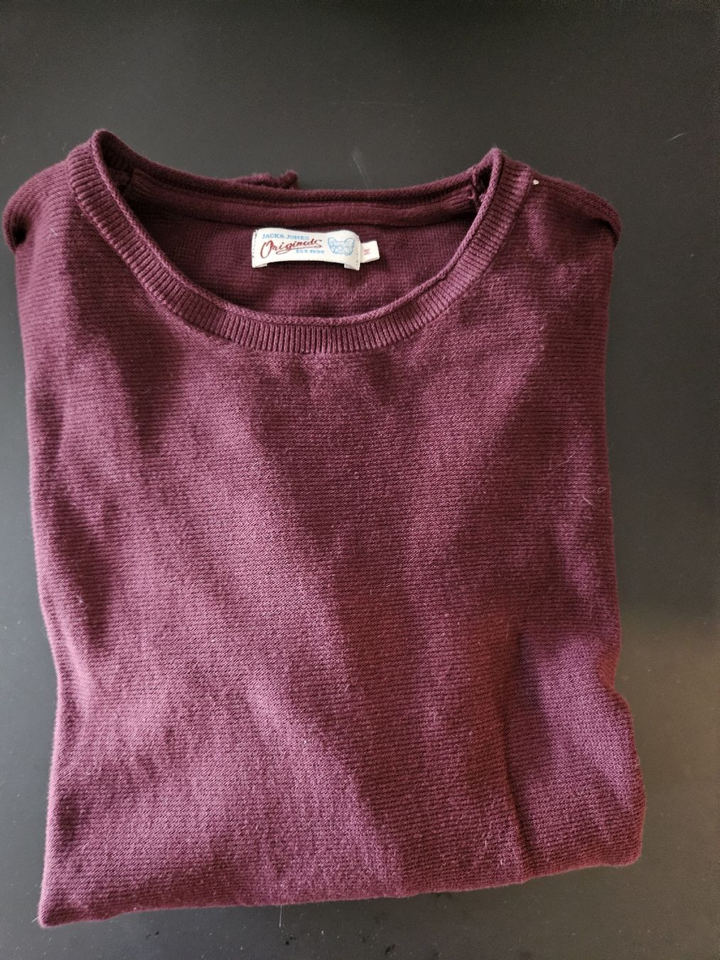 Jack & Jones Pullover & Sweatshirts: Jack & Jones Strickpullover, bordeauxrot, Grösse M – Gebraucht aus Fulenbach von lua_755r