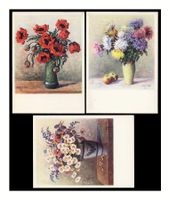 FLEURS EN VASES "Pro Infirmis" (Lot de 3x C.P.)