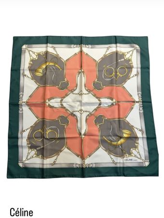 Foulard / Carré Celine équestre 100% soie