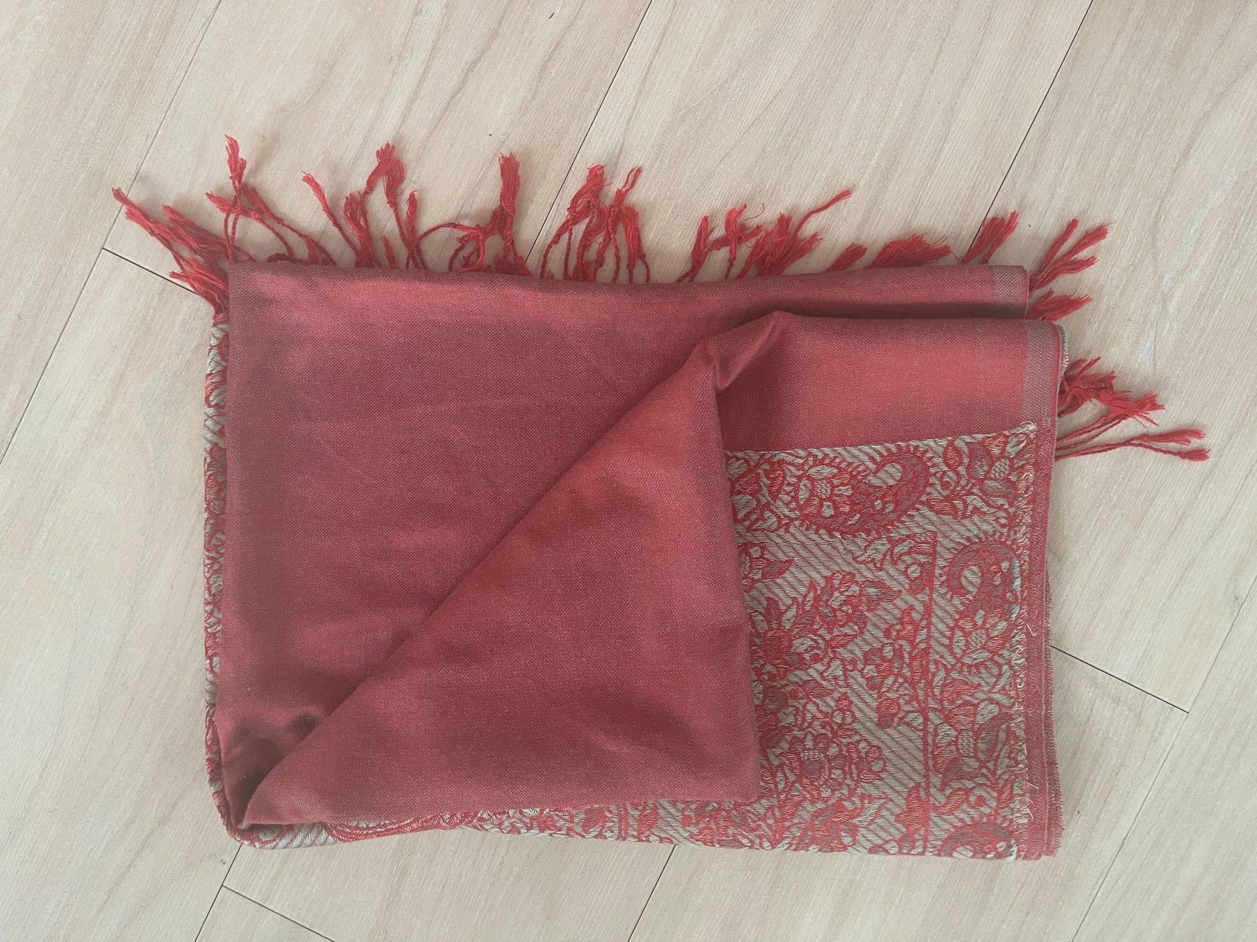 Foulard & Sciarpe: Paschmina Schal Kaschmir/Seide rot-blau doubleface – Usato da Zollikon venduto da dorean 8