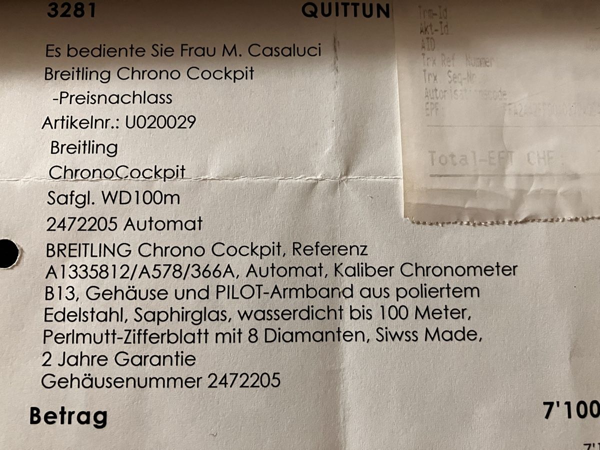 Breitling Orologi: BREITLING Chrono Cockpit – Usato da Bern venduto da Mawe0205 9