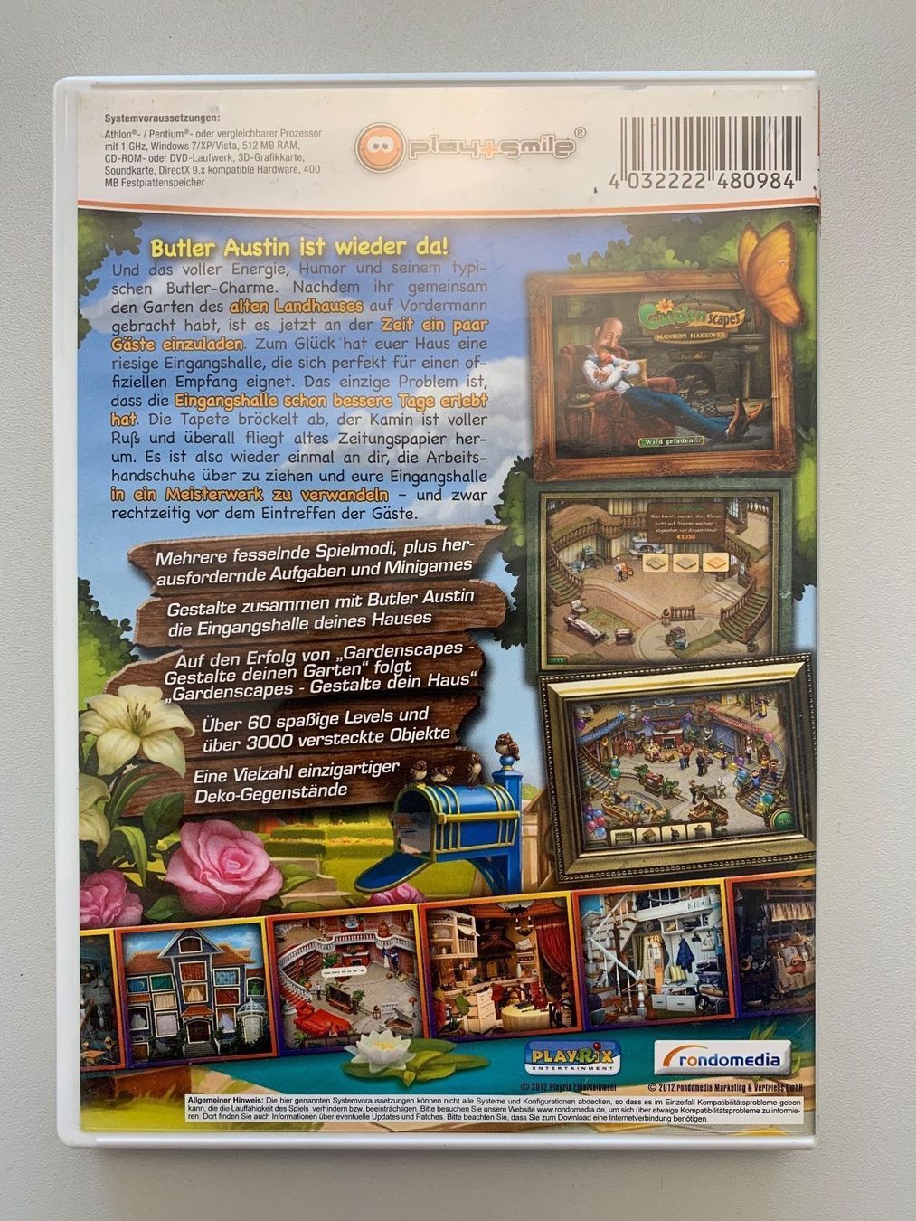 Giochi: PC CD-ROM Gardenscapes von PLAYRIX GESTALTE DEIN HAUS – Usato da Stetten SH venduto da Urlaub 1