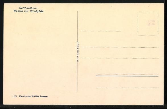 Cartes postales: AK Wassen, Gotthardbahn mit Windgälle – D'occasion à Berlin par bartko-reher 1
