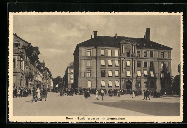 Ansichtskarten: AK Bern, Speichergasse mit Gymnasium – Gebraucht aus Berlin von bartko-reher