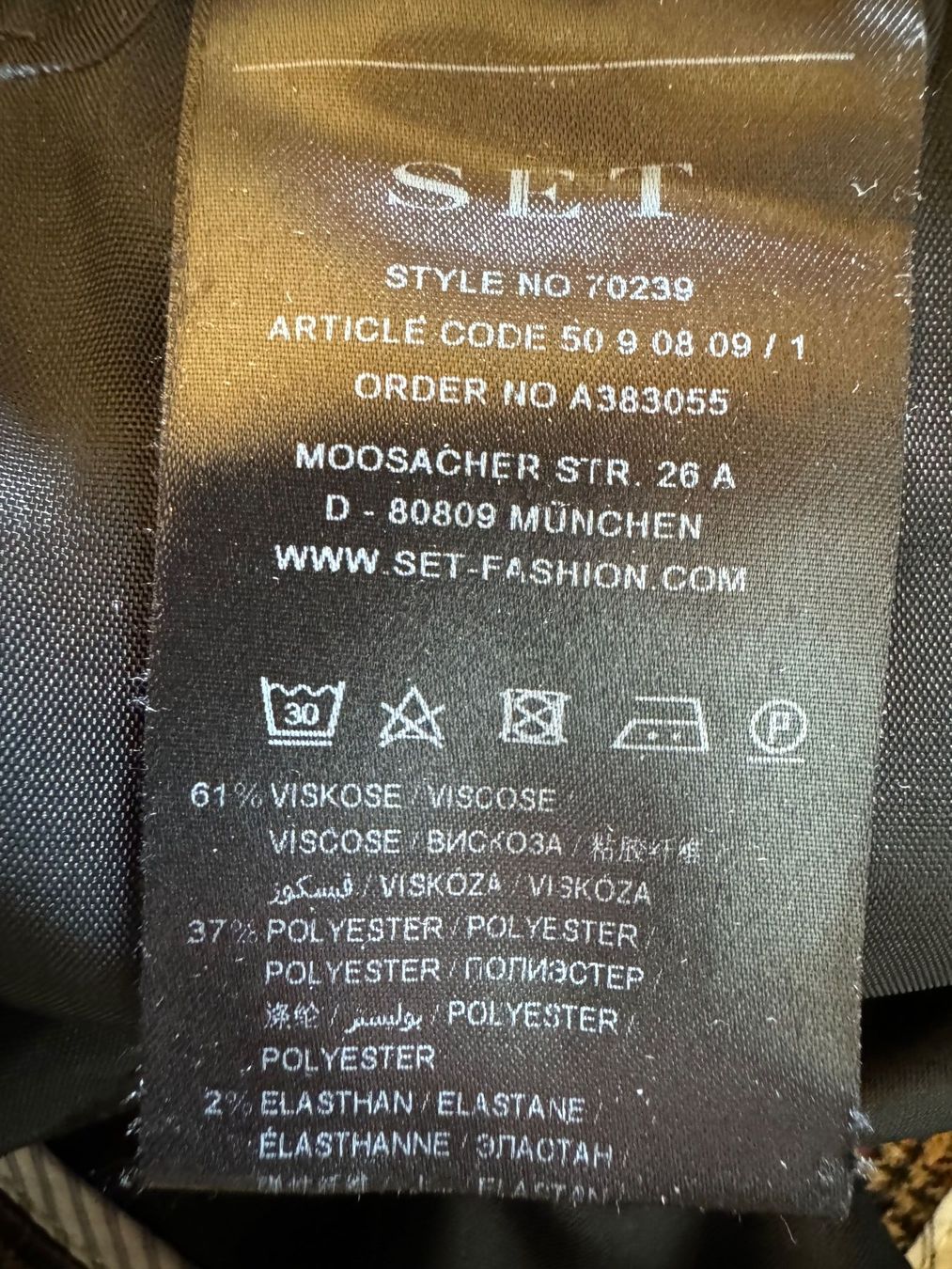 Hosen: Stoffhose kariert von SET, Gr. 38 – Neu (gemäss Beschreibung) aus Stäfa von Mofi8712 7