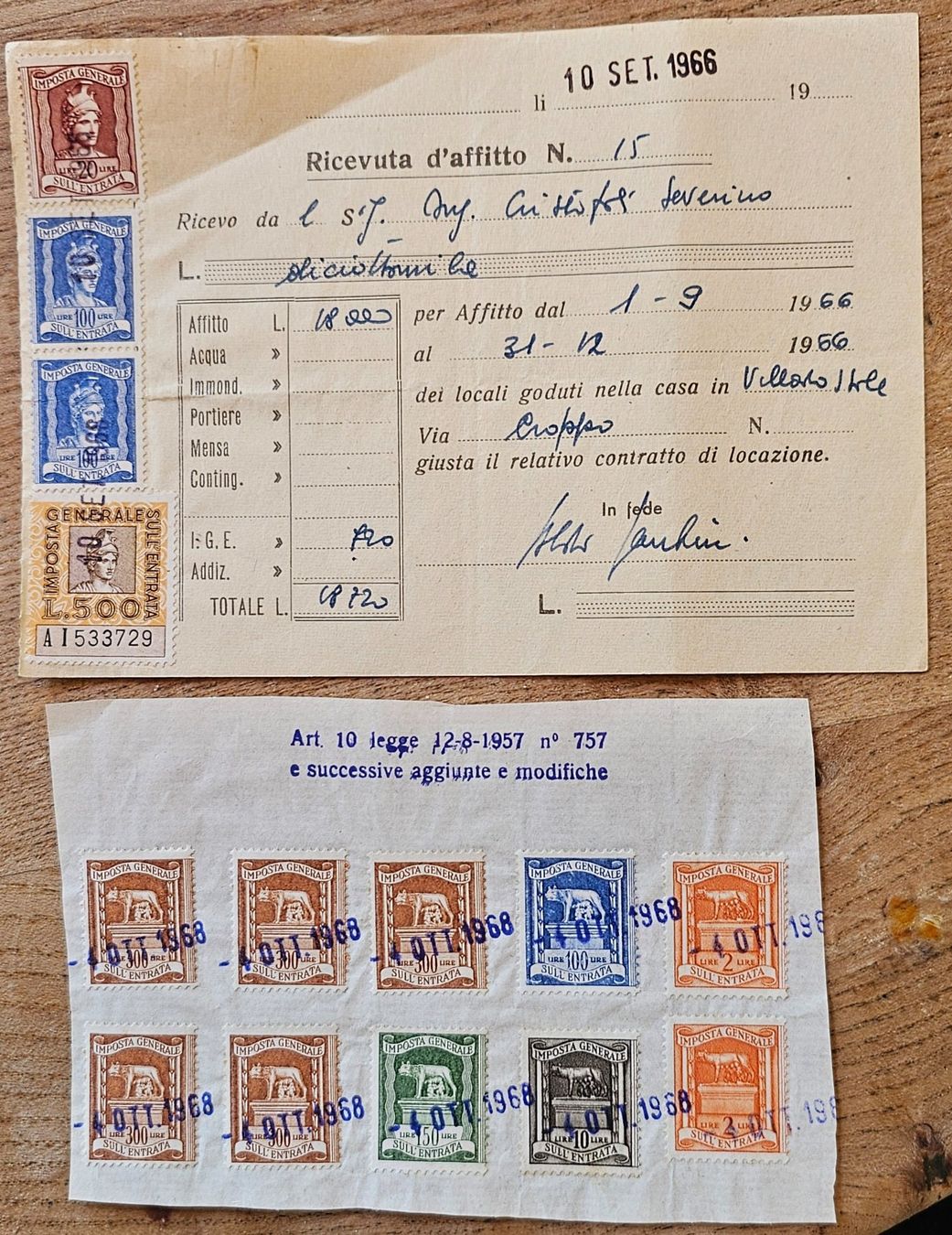 Tutti i francobolli: ITALIE timbres fiscaux – Nuovo (secondo la descrizione) da Les Valettes venduto da Nuba1