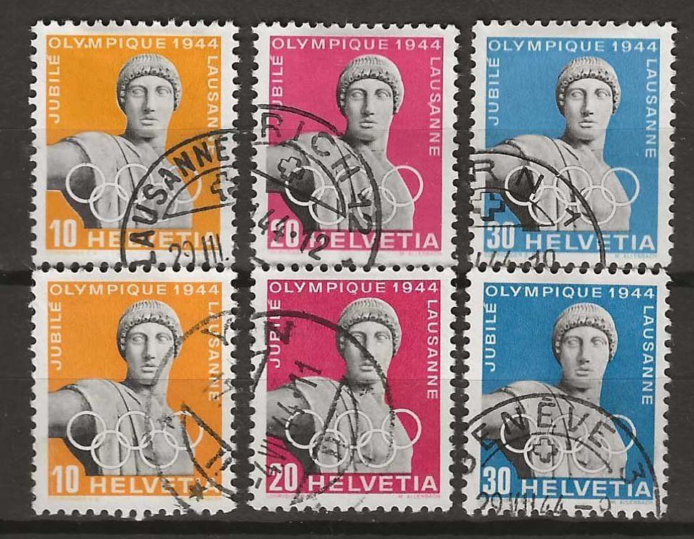 Tutti i francobolli: CH259 - 50 ans CIO 2 papiers obl. – Usato da Trélex venduto da Phil_Albert