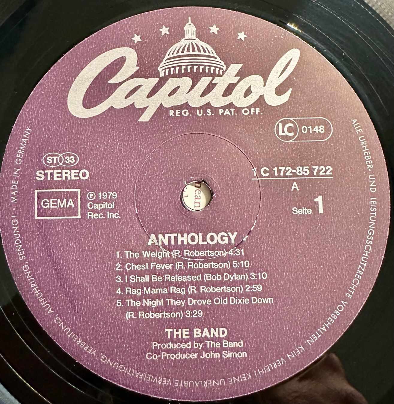 Dischi in vinile: The Band - Anthology // LPs: VG+; Sleeve: VG+ – Usato da Zürich venduto da saltbee 3