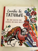Tattoo Malbuch "Envidio de Tatuaje" verschiedene Niveaus