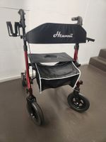 Rollator Henmnii, faltbar, rot mit Sitz und Tasche, neu