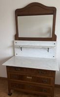 Kommode mit Spiegel und Marmorplatte Holz und Marmor 4 Schub