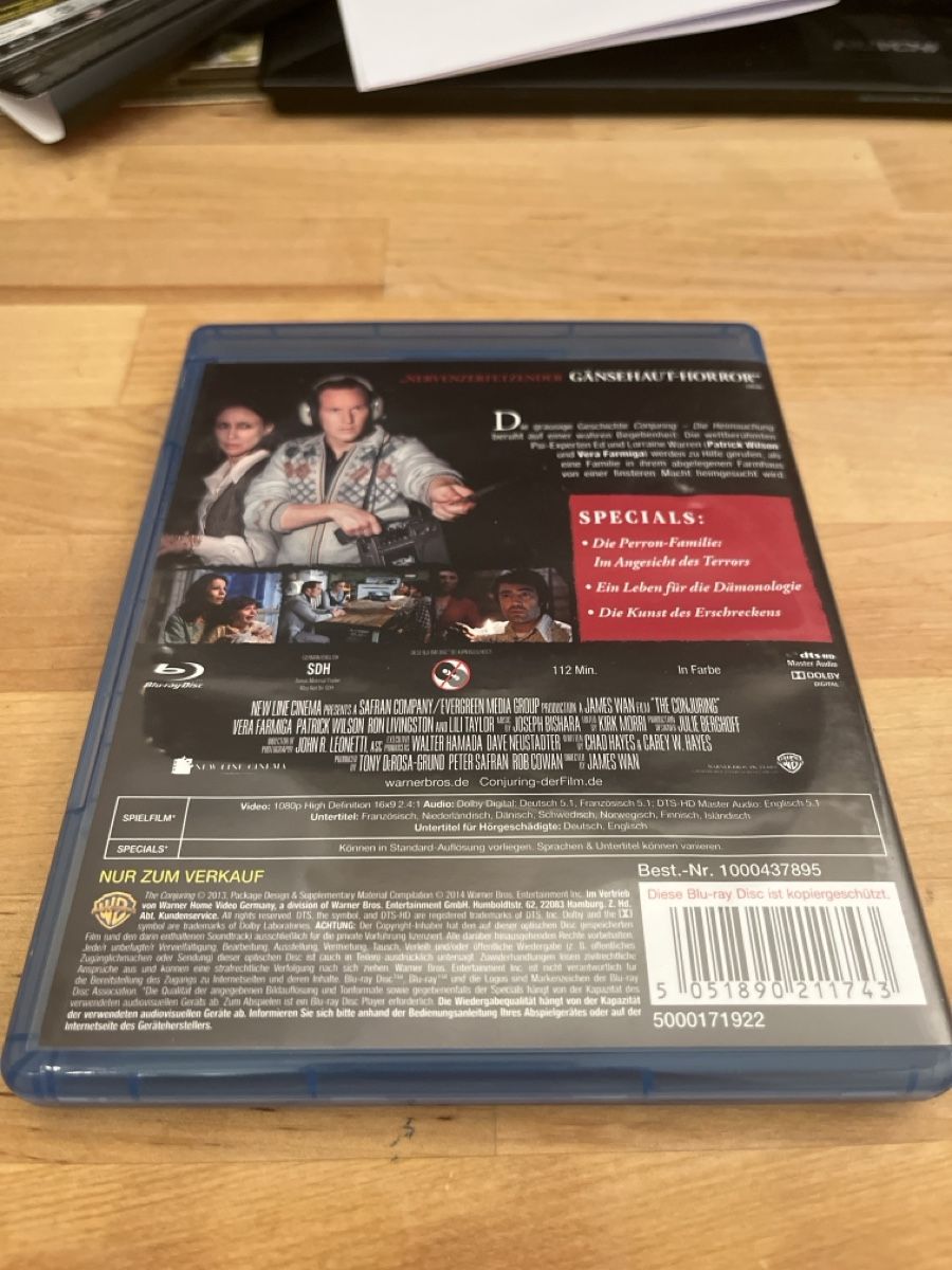 Tutti i DVDs: Conjuring Die Heimsuchung Blu-ray  – Usato da Sargans venduto da pat_lqj7 1