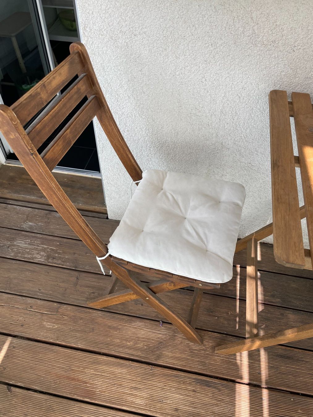 Ikea Tischset: IKEA wooden balcony set: folding table + 2 folding chairs – Gebraucht aus Zürich von carlaferico 1