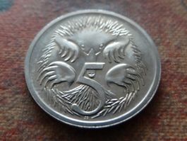 AUSTRALIA  5  Cents  1986