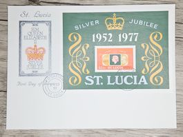 CL05 Enveloppe + Timbre St. Lucia 1977