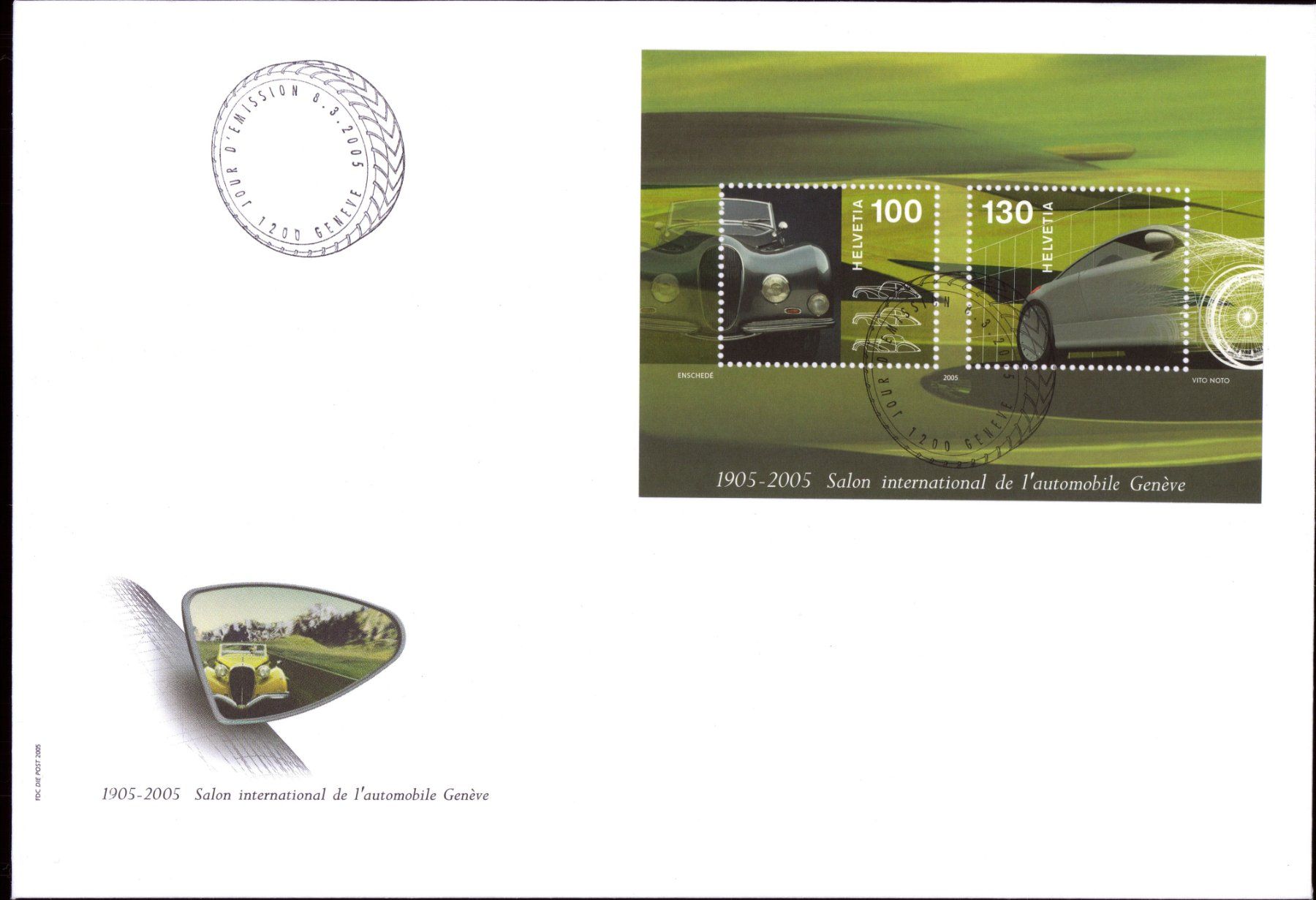 Tutti i francobolli: 2005 FDC Block Autosalon Bl.38 Format E6            KW 10.- – Nuovo (secondo la descrizione) da Eggersriet venduto da stamp303
