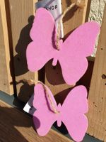 2 Kautschuk Deko Schmetterlinge 9 cm