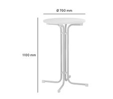 Stehtisch Ø 700 mm weiss desinfektionsmittelbeständig
